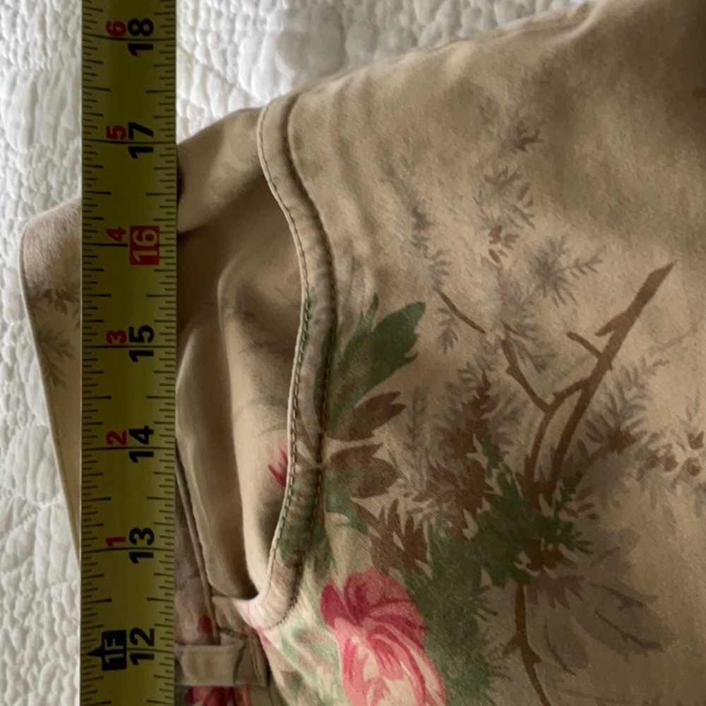 Polo Ralph Lauren Floral Straight Leg Pants - Pink and Tan - Picture 11 of 12